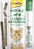 GimCat Sticks Беззерновые лакомые палочки для кошек 4 шт (с ягненком и домашней птицей) 