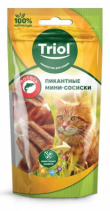 Triol Пикантные мини-сосиски из лосося для кошек, 50 гр (арт. ТР 20171006) 