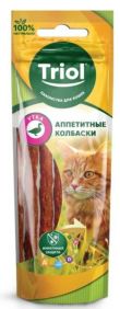 Triol Аппетитные колбаски из утки для кошек, 40г (арт. TP 20171001)