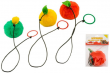 Redplastic игрушка-дразнилка Яблоко 7 см, на резинке 70 см, с кольцом (иск. мех) (арт. 2424)