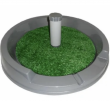 Туалет со столбиком Redplastic Рокки для собак мелких пород, с искусственной травой, диаметр 50 см (арт. 2932трав)