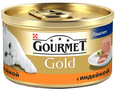 Консервы для кошек Gourmet Gold (паштет с индейкой) 85 г