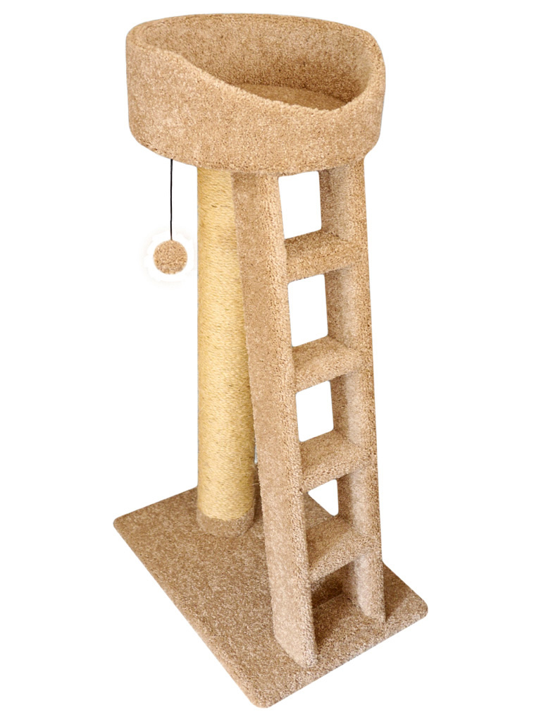 Когтеточка Триумф из ковролина и сизаля (выс. 1,2 м, шир. 45 см, гл. 60 см, ø 14 см) Cat House (арт. CH48)