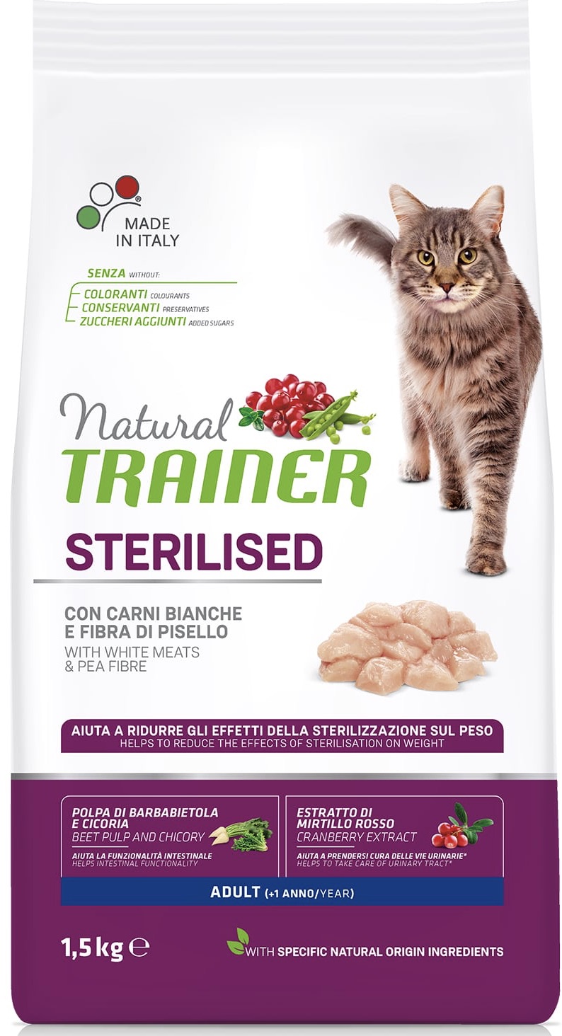 Trainer Natural Cat Adult Sterilised - Fresh White Meats