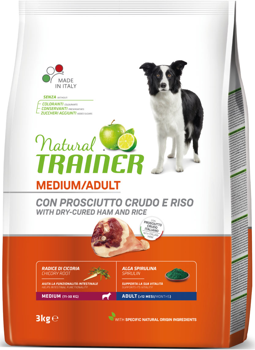 Trainer Natural Dog Medium Adult - Dry-Cured Ham and Rice