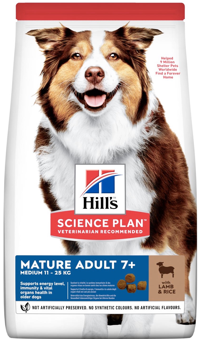 Hills Science Plan для собак средних пород старшего возраста с ягненком и рисом