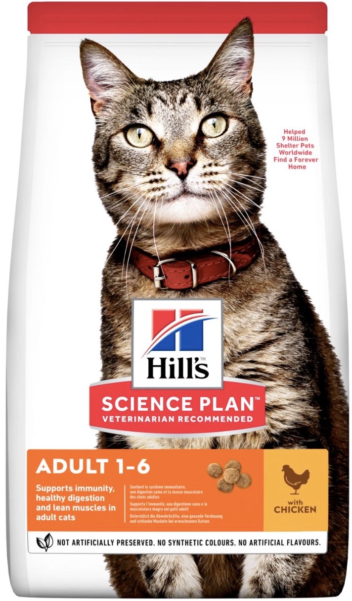 Hills Science Plan для взрослых кошек с курицей