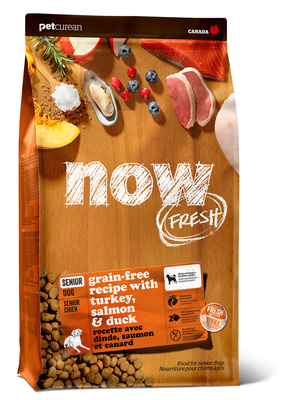 Now Fresh Senior Recipe Grain Free 24/10 Беззерновой корм для собак Контроль веса с индейкой, уткой и овощами