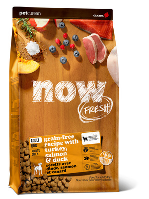 NOW 26/16 Fresh Adult Recipe Grain Free - беззерновой корм для взрослых собак с индейкой, уткой и овощами