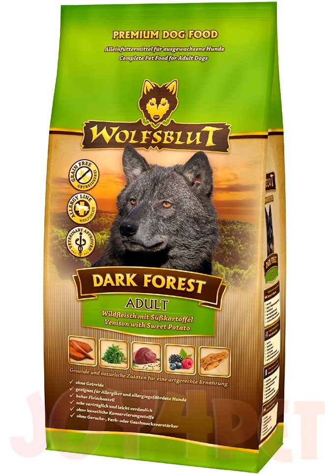 Wolfsblut Dark Forest (Темный лес) 20/10 - сухой корм для взрослых собак, с олениной, бататом и картофелем