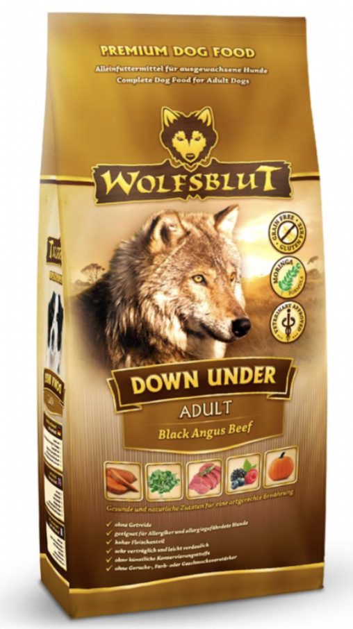 Wolfsblut Down Under (Австралийская говядина) 23/15 - сухой корм для взрослых собак, с говядиной, бататом