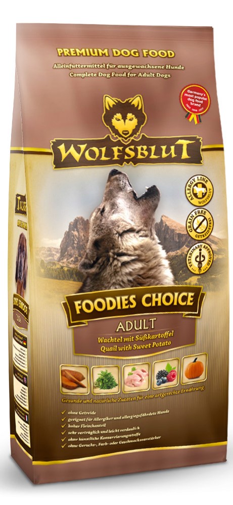 Wolfsblut FOODIES CHOICE Adult (ВЫБОР ГУРМАНА) 26/16 - сухой корм для взрослых собак (ПЕРЕПЕЛКА)