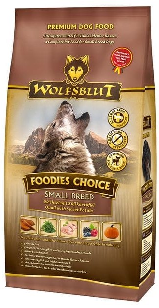 Wolfsblut FOODIES CHOICE Small Breed (ВЫБОР ГУРМАНА) 26/16 - сухой корм для взрослых собак мелких пород (ПЕРЕПЕЛКА)