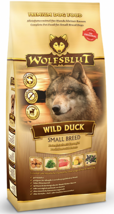Wolfsblut Wild Duck Small breed (Дикая утка) 30/17 - сухой корм на мясе дикой утки для собак мелких пород