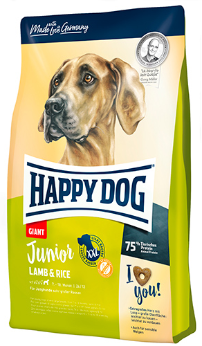 Happy Dog Junior Giant (Ягненок, рис)