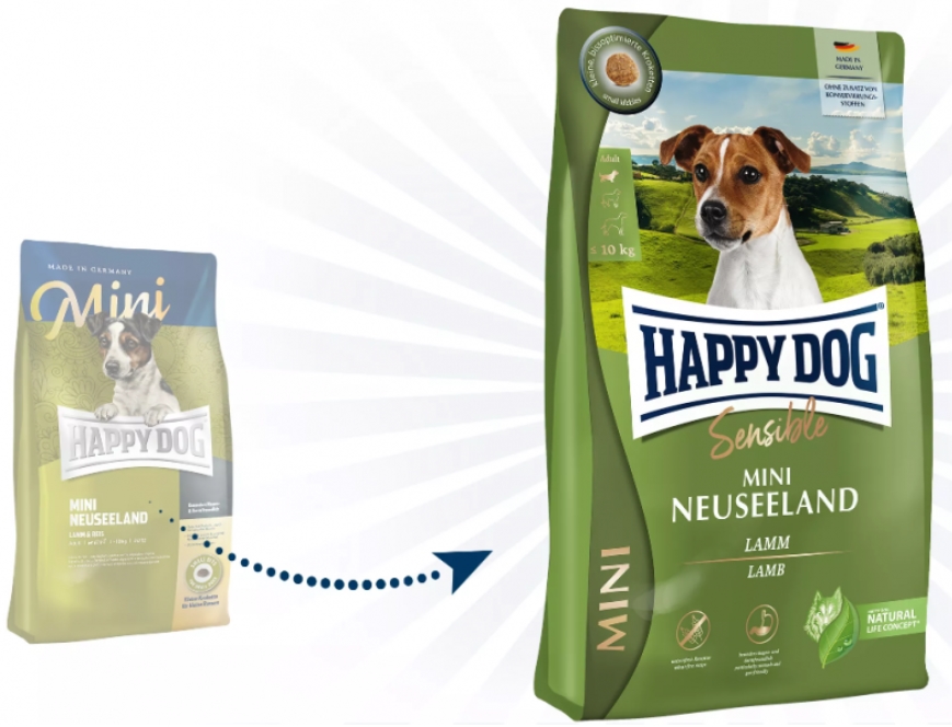 Happy Dog Mini Neuseeland (Ягненок, рис)