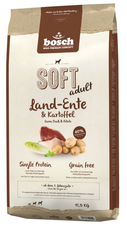 Bosch Soft Land-Ente & Kartoffel - корм для взрослых собак со вкусом утки и картофеля