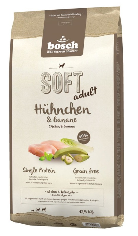 Bosch Soft с курицей и бананами полувлажный корм для для взрослых собак с чувствительным пищеварением