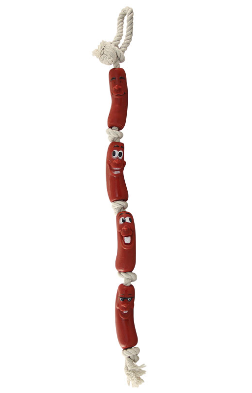 Triol Игрушка для собак Четыре сосиски на веревке (арт. ТР 12111032)
