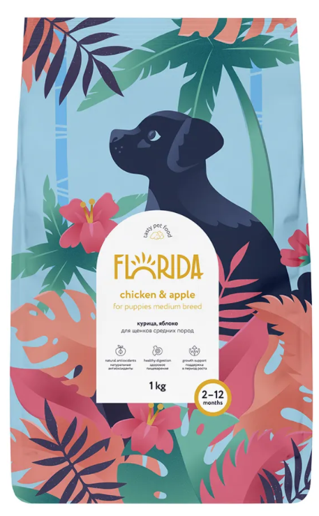 FLORIDA Puppy Medium Chicken & Apple 30/18
