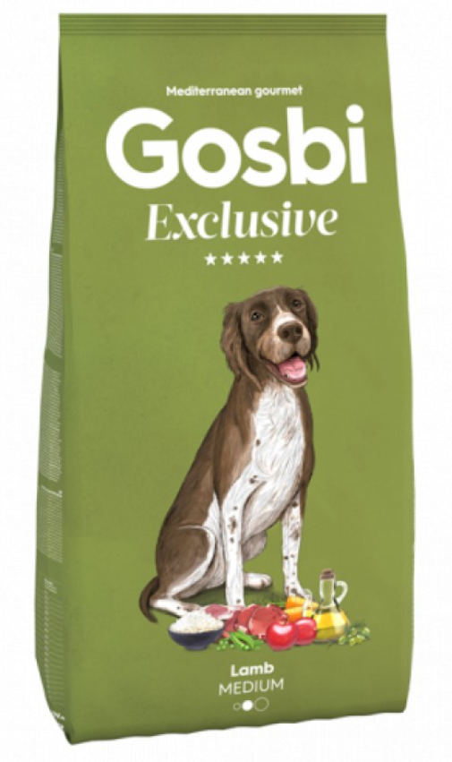 Gosbi Exclusive Adult Medium Lamb низкозерновой корм для взрослых собак средних пород, с ягненком