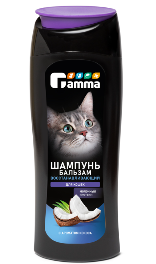 Gamma Шампунь-бальзам восстанавливающий для кошек, 400мл (арт. 20592008)