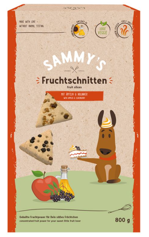 Bosch Sammys Fruit Slices Лакомство для собак Фруктовые Ломтики, 800 г