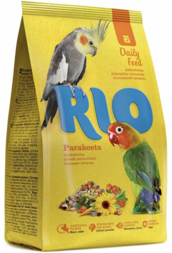 Корм для средних попугаев RIO Parakeets