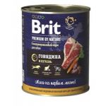 Консервы для собак Brit Premium (с говядиной и печенью)