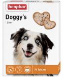 Beaphar Doggys Liver Кормовая добавка со вкусом печени для собак, 75 таб. (арт. DAI12504)