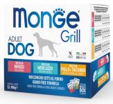Monge Dog Grill MULTIBOX набор паучей для собак (говядина, треска, цыпленок и индейка) 12шт 100 г