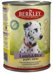 Berkley консервы для щенков, ягненок с рисом, 400 г (599521)