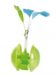 Beeztees Игрушка для кошек с перьями Rolly Bolly (цвет: зеленый/синий) (арт. 430368)