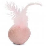 Beeztees Мяч плюшевый с пером для котят RIZO розовый, 5 см (арт. 430021)