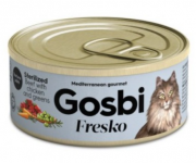 Gosbi Fresko Sterilized Beef Chicken - консервы для стерилизованных кошек с говядиной курицей и зеленью