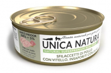 Unica Natura влажный корм для взрослых кошек с курицей, телятиной и оливками, 70 г (арт. 22625)