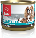 Blitz Sensitive Starter Puppy Turkey & Zucchini - влажный корм для щенков, индейка с цуккини, 200 г