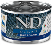 Farmina N&D Ocean Trout & Salmon Mini Adult - влажный корм для взрослых собак (форель, лосось), 140 г