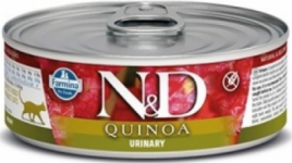 Farmina N&D Grain Free Quinoa Line Urinary Duck - влажный корм для взрослых кошек для профилактики мкб (киноа, утка), 80 г