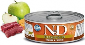 Farmina N&D Grain Free Pumpkin Line Venison & Pumpkin - влажный корм для взрослых кошек (оленина, тыква), 80 г
