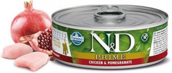 Farmina N&D Grain Free Prime Chicken & Pomegranate Kitten - влажный корм для котят (курица и гранат), 80 г