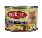 Berkley Консервы для кошек с кроликом и лесными ягодами, 200 гр.(595806)