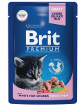 Пресервы Brit Premium Cat Pouches White Fish Chunks for Kitten, 85 г