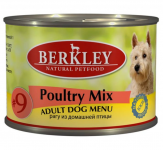Berkley консервы для взрослых собак Рагу из домашней птицы, 200 г (599064)