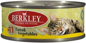 Berkley Tuna Консервы с тунцом и овощами для взрослых кошек, 100 г (арт. 599187)