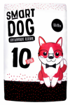 Гипоаллергенные одноразовые впитывающие пеленки для щенков и собак Smart Dog, 60х90 см, уп. 10 шт